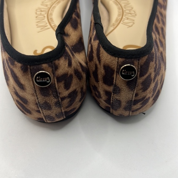 Sam Edelman Connie brown/black bow Ballet Flats Sz 7.5M leopard animal print - Picture 15 of 15